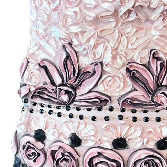 NWT Sue Wong Beaded Ribbon Embroidered Evening Formal Dress Size 4 $428 PINK - Picture 4 of 16
